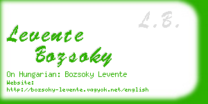 levente bozsoky business card